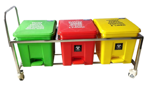 Buy Online Bio Medical Waste Bins with Trolley in India